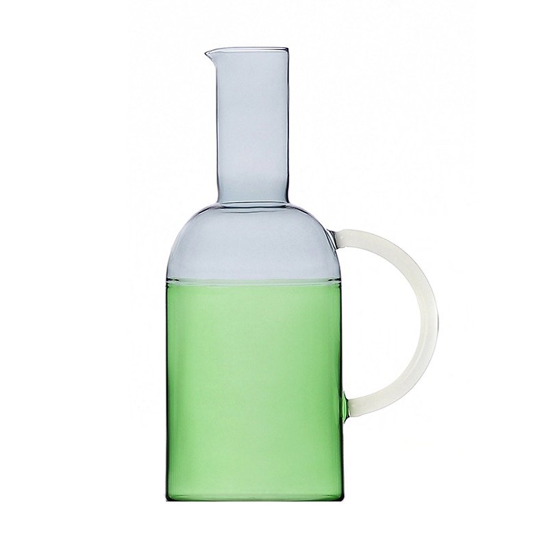 【Milan hand-blown glass】 Tekila kettle - smoked gray / grass green - Other - Glass 