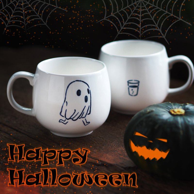 [Halloween Exclusive] Cheapskate Round Coffee Cup - Cups - Porcelain White