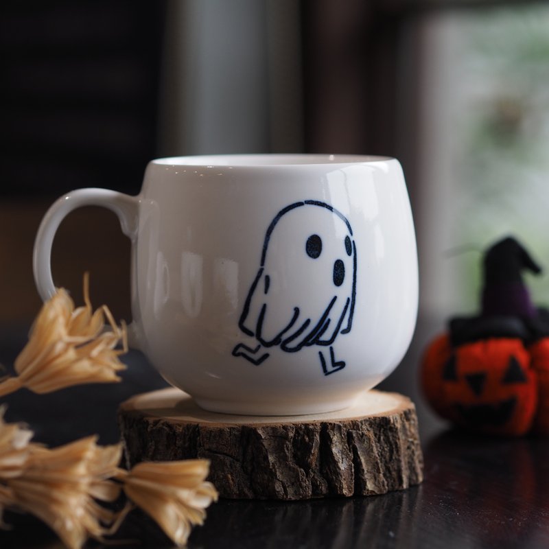 【ハロウィン限定】丸コーヒーカップ 230ml - その他のカップ - 磁器 ホワイト