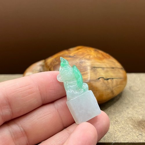 元元圓滾滾 水晶手鍊 瀚玉珠寶.天然A貨緬甸玉翡翠.甜綠小財神印章