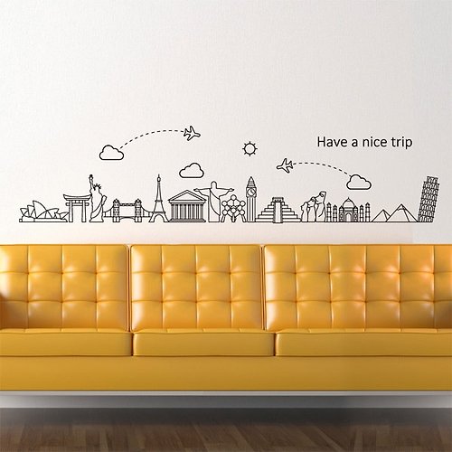 Smart Design 設計 壁貼 Smart Design 創意無痕壁貼◆旅行時光(8色)