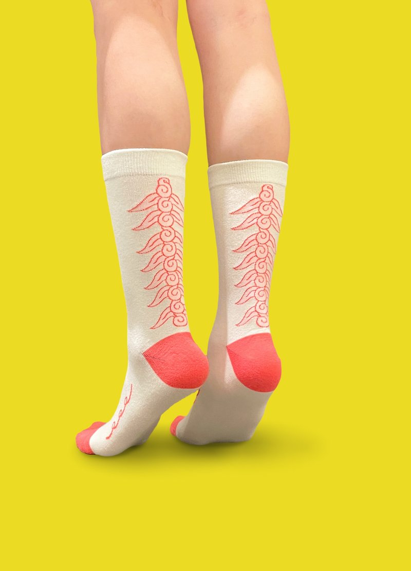 Wind Lion Mane Socks - ถุงเท้า - ผ้าฝ้าย/ผ้าลินิน 