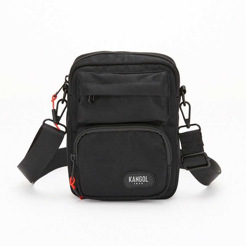 KANGOL Kangaroo Side Back Nylon Camera Bag-Black (Male and Female) - กระเป๋าแมสเซนเจอร์ - เส้นใยสังเคราะห์ 