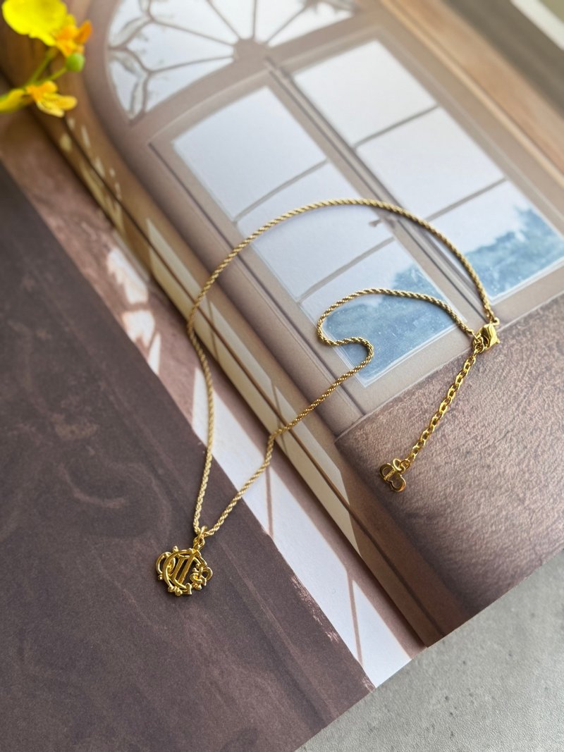 中古正品Christian Dior迪奧南瓜車Logo鍍金項鏈頸鏈 送禮童話風 - 項鍊 - 其他金屬 金色