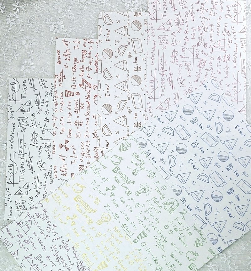 Math Class Tracing Paper - 便條紙/便利貼 - 紙 多色