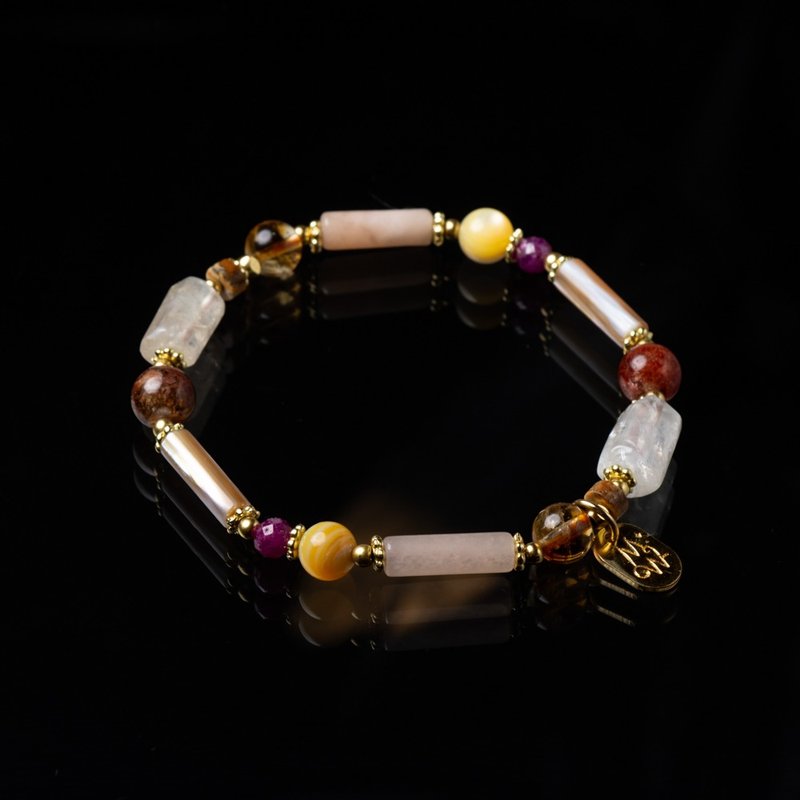 The Joy of Tea // C1585 Citrine Color Ghost Bracelet - Bracelets - Gemstone 