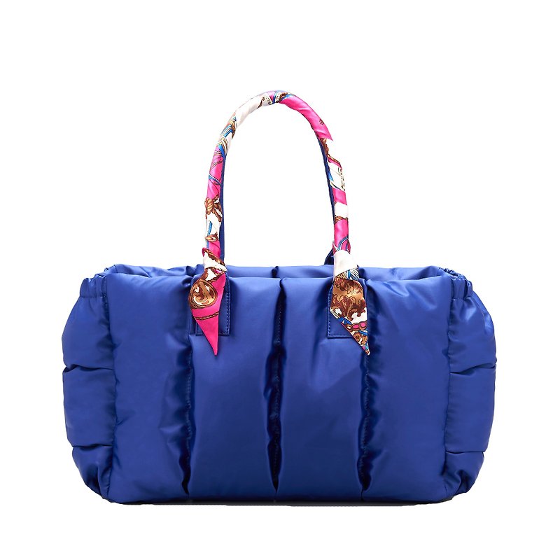 VOUS Luxury Mother Bag Classic Series Starry Blue + Pink Lady Scarf - กระเป๋าคุณแม่ - เส้นใยสังเคราะห์ สีน้ำเงิน