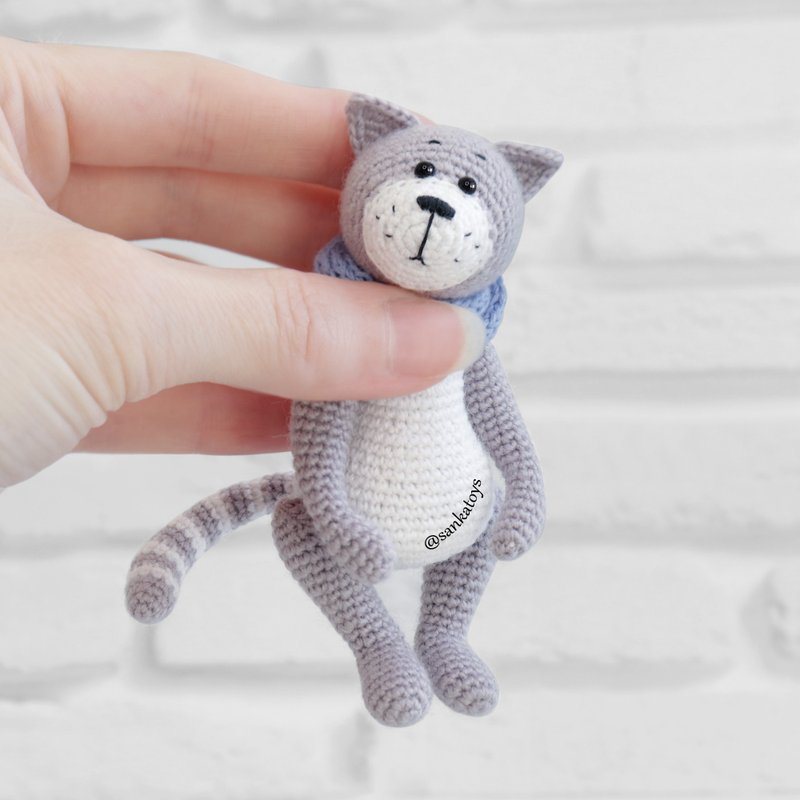 Crochet pattern Cat Marcel, PDF Digital Download, DIY kitten amigurumi - คอร์สงานฝีมือ/หนังสือคู่มือ - วัสดุอื่นๆ 