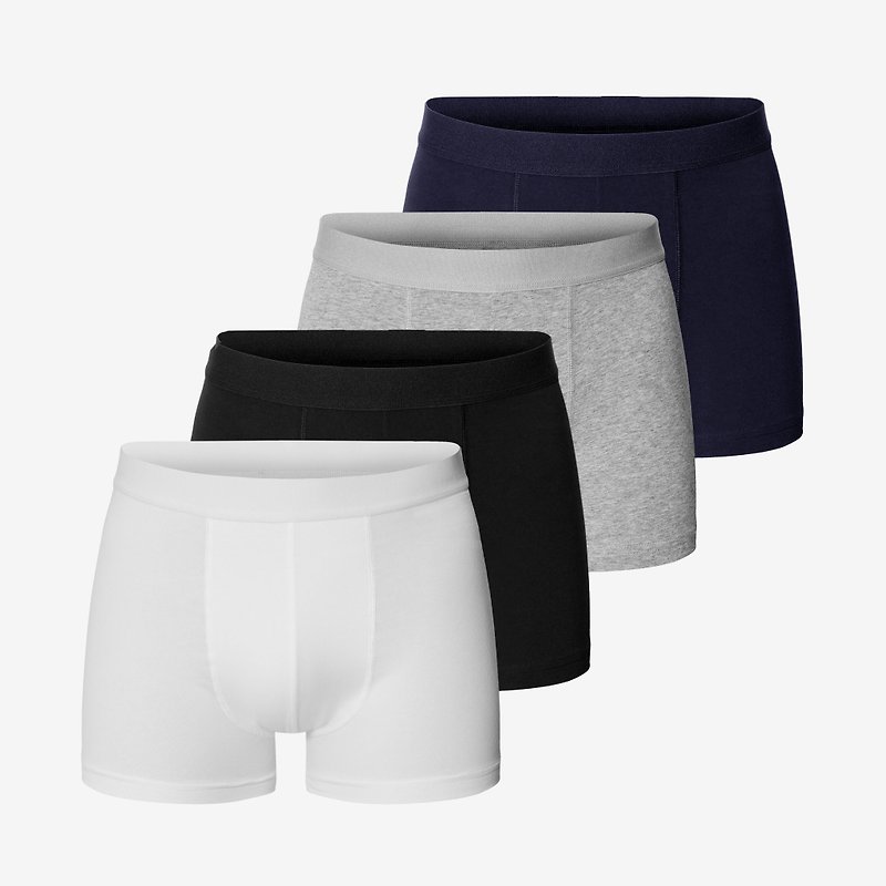 Cotton & Hemp Men's Underwear Multicolor - Nordic Minimalist - Set of 4 - Fit Comfort Classic Organic Cotton Men's Briefs / Boxers