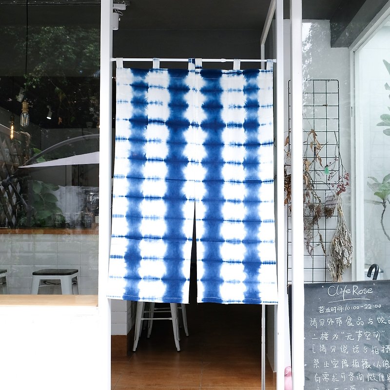 竹カーテンカーテン手染め藍染め植生オリジナルデザイン日中綿リネンカーテン仕切り
