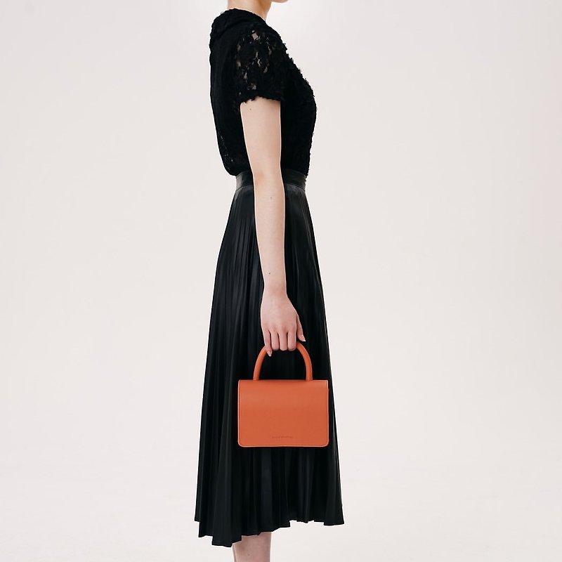 Alice Martha RAON Shoulder Bag-Orange - Messenger Bags & Sling Bags - Faux Leather Orange
