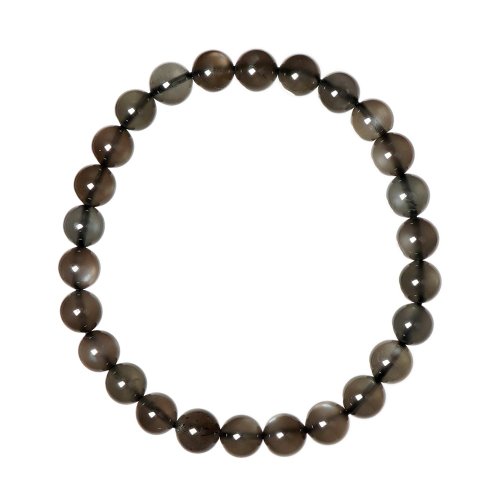 正佳珠寶 Gemsrich Jewelry 【正佳珠寶】黑月光 高品銀光 6.4-6.8mm 黑月光石手珠