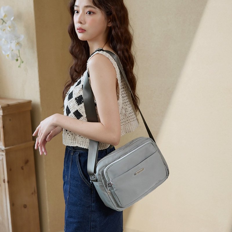 【Kinloch Anderson】城市酷玩 方形輕巧隨身包-灰綠 - 側背包/斜背包 - 尼龍 灰色