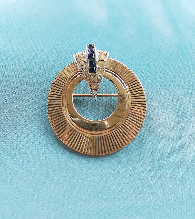 Vintage Jewelry 西洋古董飾品 ART DECO  老式典雅復古 別針 - 徽章/別針 - 其他金屬 金色