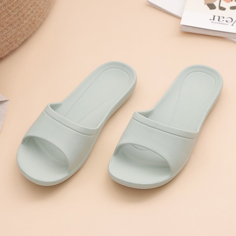 [Veronica] Reinforced Silent Gandan Slippers-Green - Indoor Slippers - Plastic 