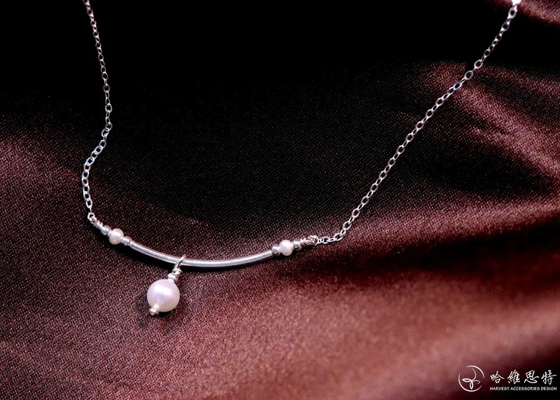 Miss Momo-Smiling Pearl Necklace - Necklaces - Sterling Silver 