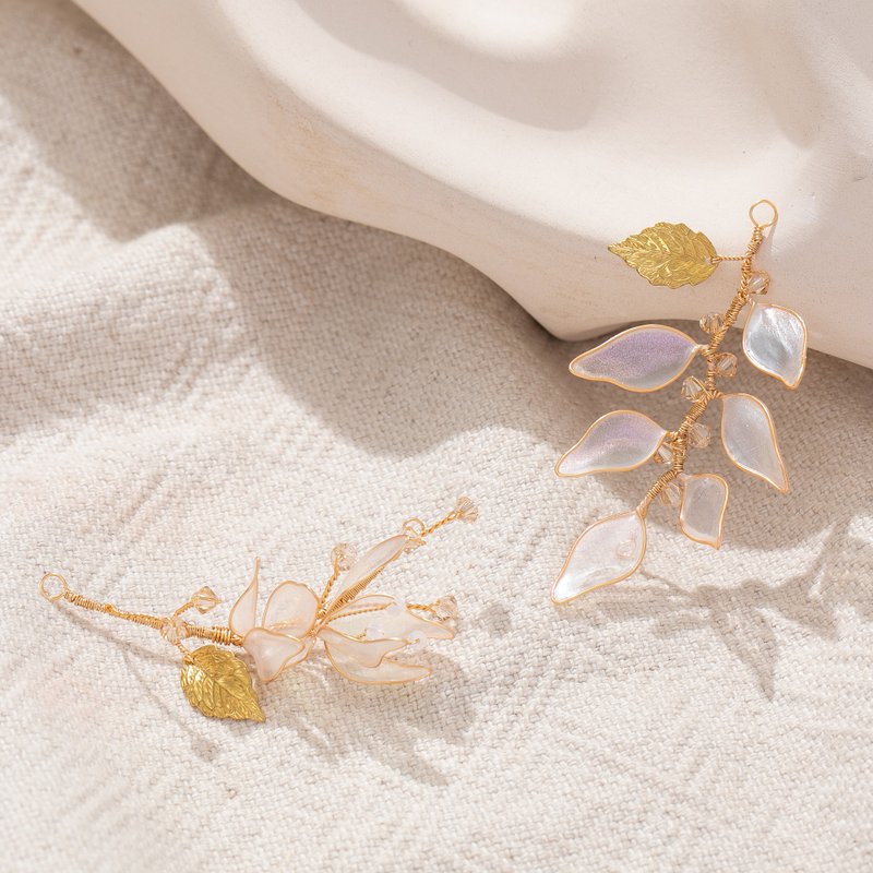 【Grapevine】クリスタルフラワージュエリー | ブライダルヘアアクセサリー - ヘアアクセサリー - レジン ゴールド