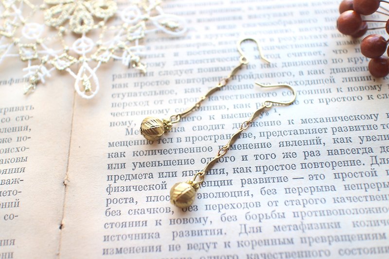 Wishes ballons-brass earrings - Earrings & Clip-ons - Other Metals Gold