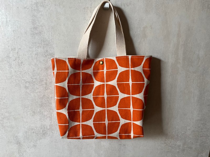 Handbag丨Orange pineapple - กระเป๋าถือ - ผ้าฝ้าย/ผ้าลินิน 