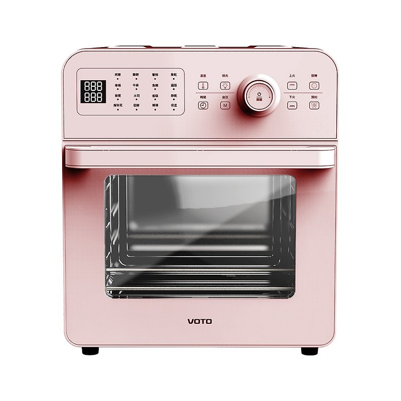 VOTO Korea's No. 1 Air Fryer Oven 14L / Exclusive Color Peach Powder 5pcs Set - เครื่องใช้ไฟฟ้าในครัว - โลหะ สึชมพู