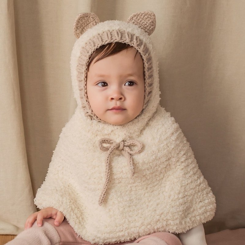 Happy Prince Korean made O-nia bear warm baby hooded shawl