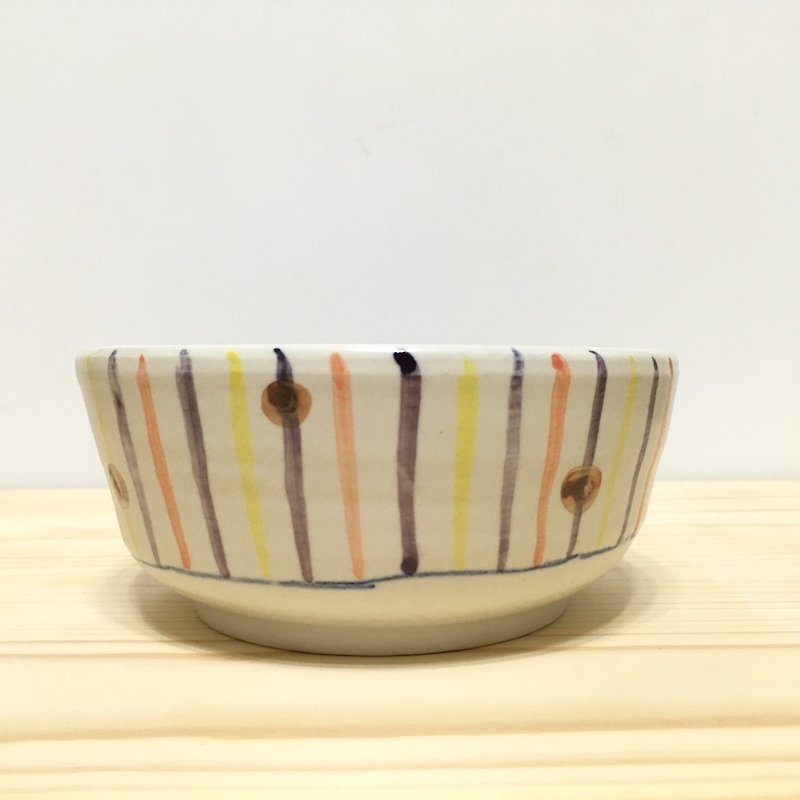 カラフルライン - ハンド陶器（C） - 茶碗・ボウル - 陶器 多色