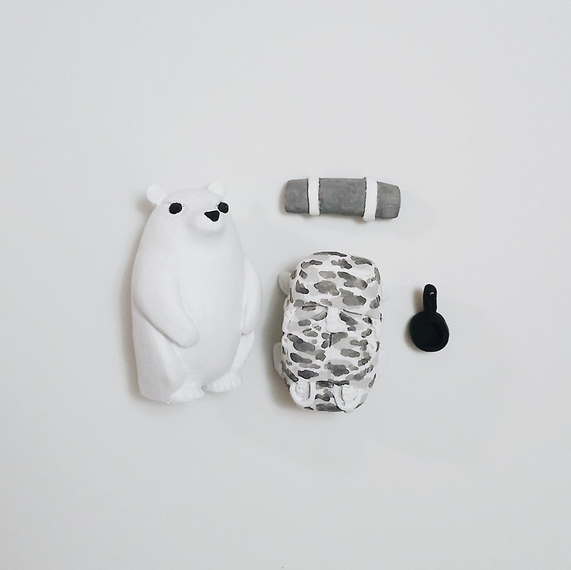 Animal Figure - Traveling Bear - Items for Display - Resin 