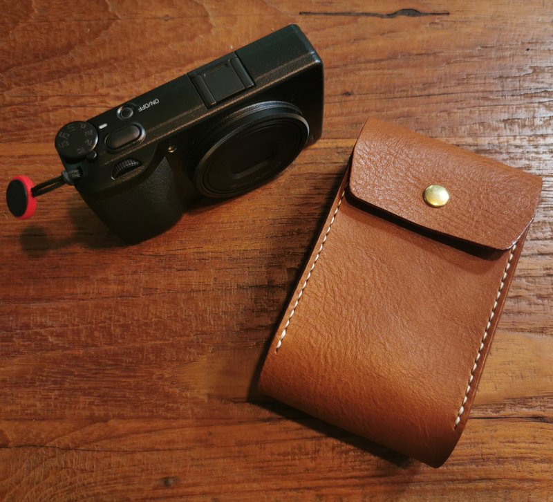 Camera leather case for Ricoh GR3/GR3x, Camera pouch - 相機/拍立得/底片相機 - 真皮 咖啡色