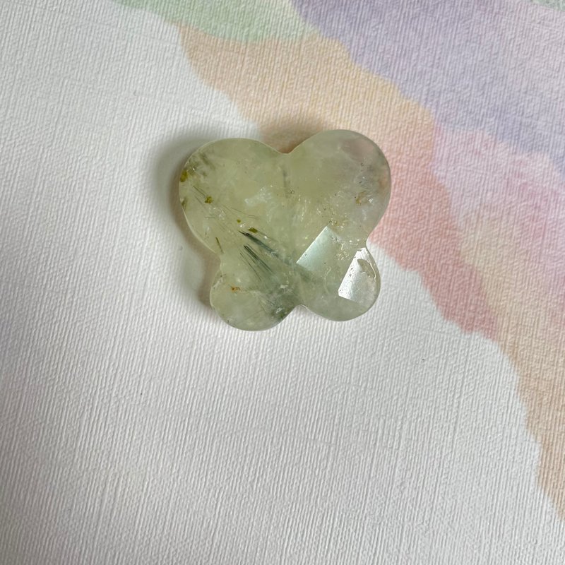 天然石/パワーストーン/石素材/穴付き/ - 金具・アクセサリーパーツ - クリスタル グリーン