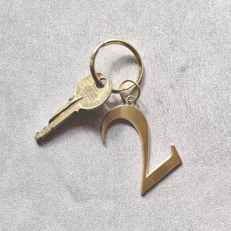 No. 真鍮の数字のキーホルダー (1〜5) - 鑰匙圈/鑰匙包 - 銅/黃銅 金色