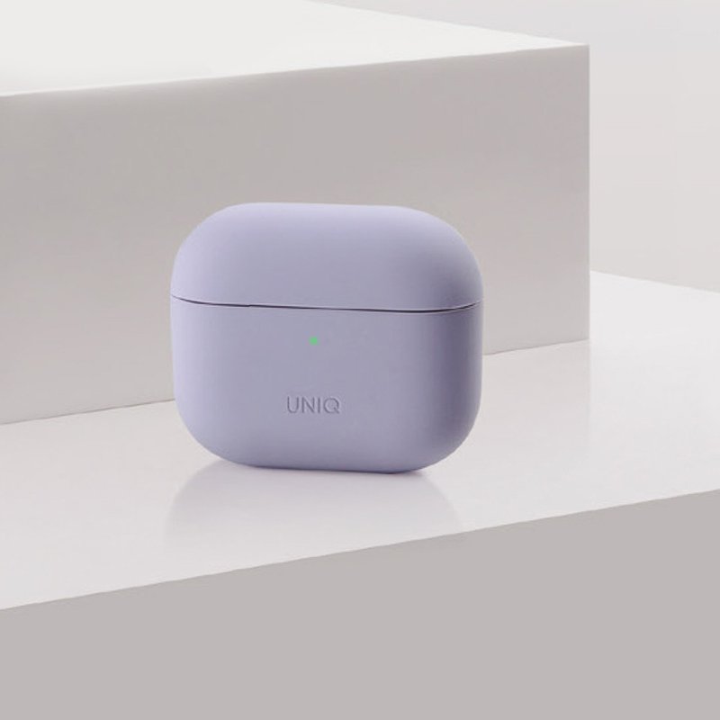 AirPods 3代 Lino簡約液態矽膠藍牙耳機保護套-紫色 - 手機配件 - 矽膠 紫色