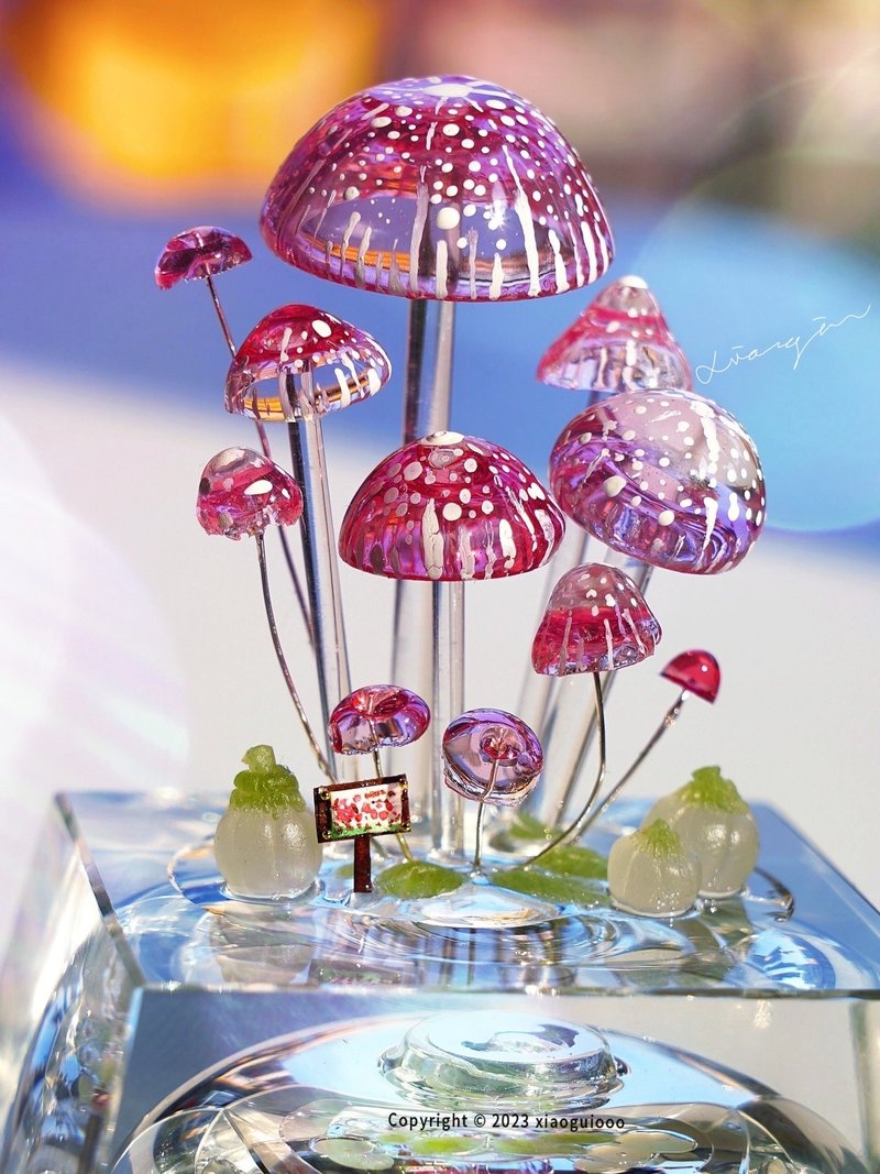 Mushroom Night Light | Little Turtle Handmade - Lighting - Resin Red