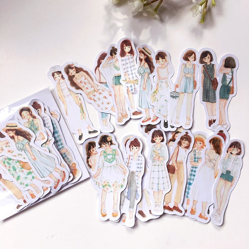 Carrie's Girl Fashion Stickers pack 24pcs - สติกเกอร์ - กระดาษ ขาว