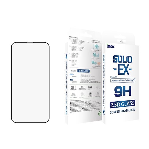 imos 美國康寧玻璃保護貼 imos iPhone13 Pro Max 6.7吋 康寧點膠2.5D窄黑邊玻璃螢幕保護貼