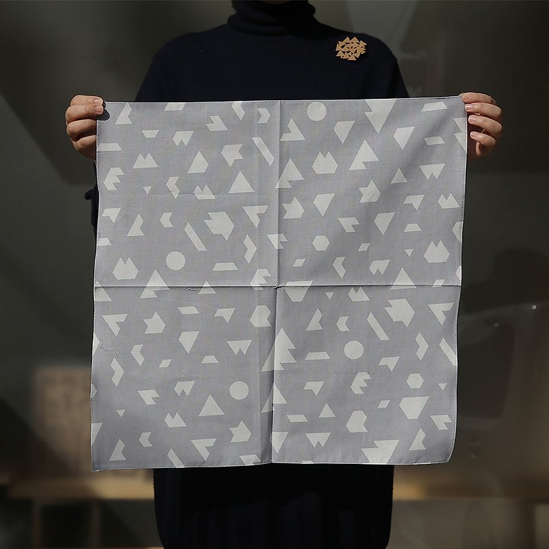 original  wrapping cloth / オリジナルテキスタイルの風呂敷 - 其他 - 棉．麻 灰色