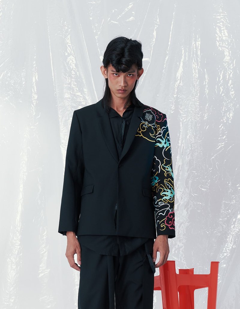 INF 24SS Embroidered Traditional Ban JiaBlazer - Men's Blazers - Other Materials Multicolor