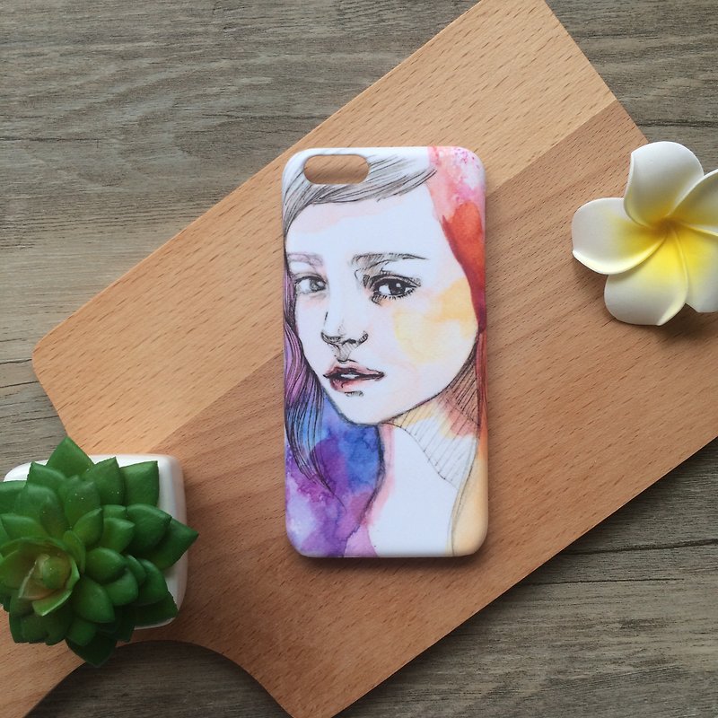 Romance Modern Girl illustration. Matte Case (iPhone, HTC, Samsung, Sony) - Phone Cases - Plastic White