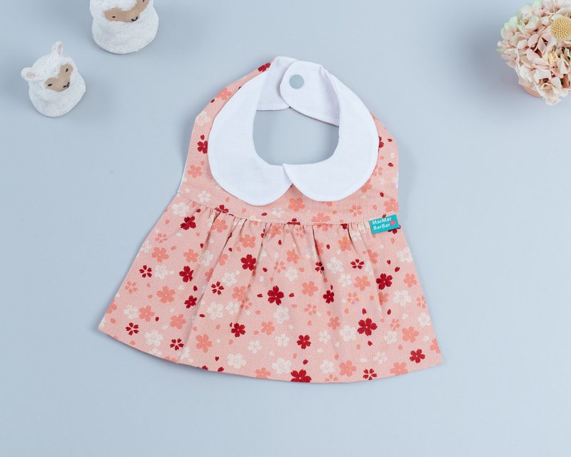 ドレス唾液タオル-和風13 - スタイ - コットン・麻 ピンク