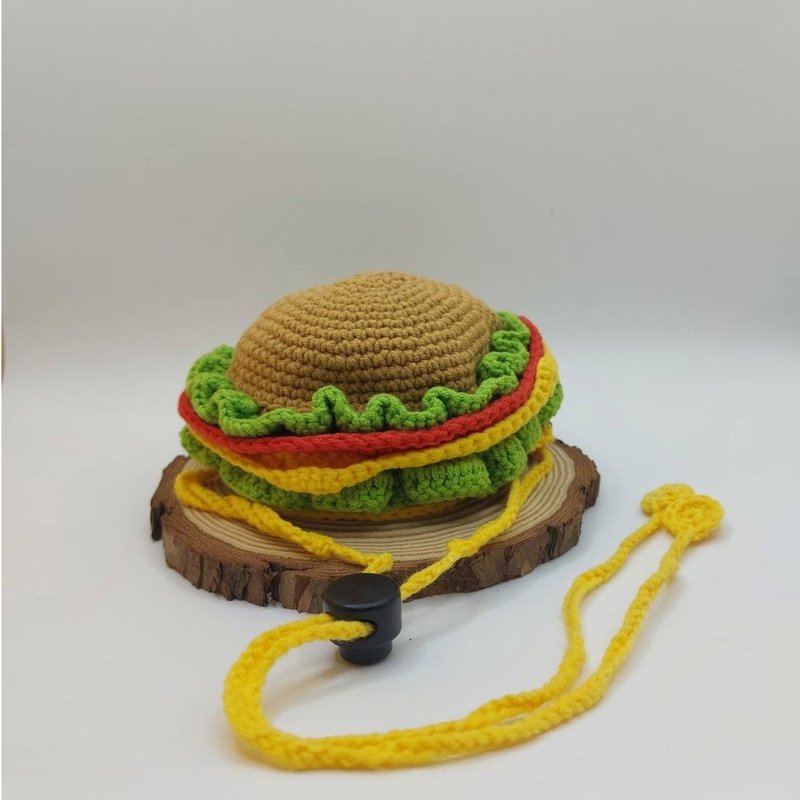 Cute burger hat - Hats & Caps - Cotton & Hemp Brown