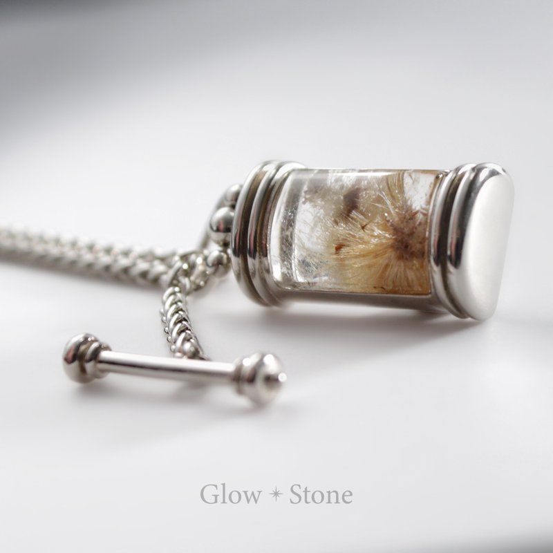金髮晶花共生紫幽靈及黃、白方解石吊墜 - 項鍊 - 水晶 
