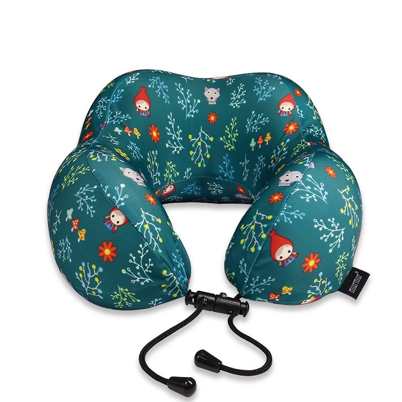 Murmur travel neck pillow - Little Red Riding Hood | U-shaped neck pillow recommended (with storage bag) - หมอนรองคอ - เส้นใยสังเคราะห์ สีเขียว