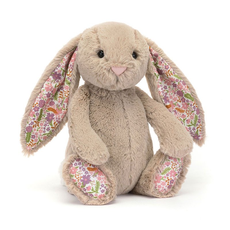 Blossom Beige Bunny Petal 碎花拿鐵灰兔 Petal 31cm - 公仔/玩偶 - 聚酯纖維 灰色
