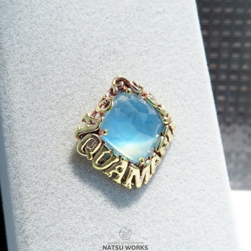 アクアマリン ブローチ / Aquamarine Named Brooch - 胸針 - 寶石 藍色