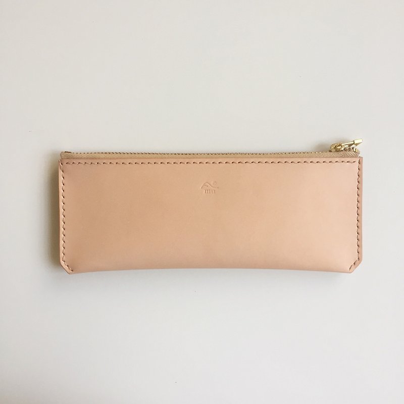 Original simple leather pencil case can be customized lettering