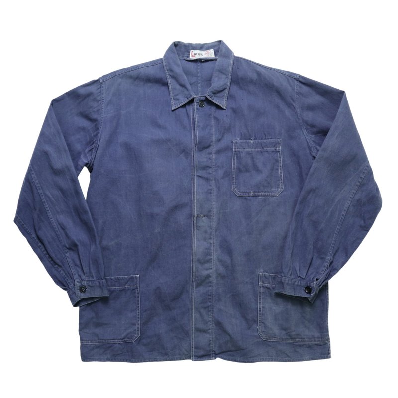 1980s藍色法國工裝外套 French work Wear - 男夾克/外套 - 其他材質 藍色