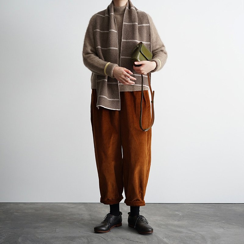 コーデュロイパンツ - パンツ レディース - コットン・麻 ブラウン