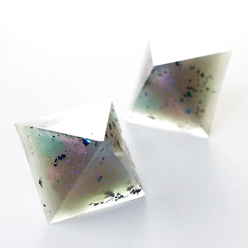Pyramid Chromism Earrings (Ghost) - Earrings & Clip-ons - Other Materials Multicolor