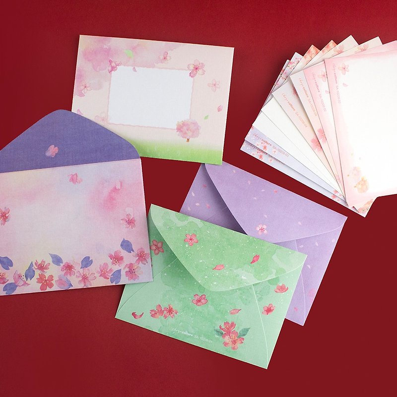 Chuyu Horizontal Letter Set (Small)/Envelope + Letter Paper/Handwriting Paper-Sakura の日