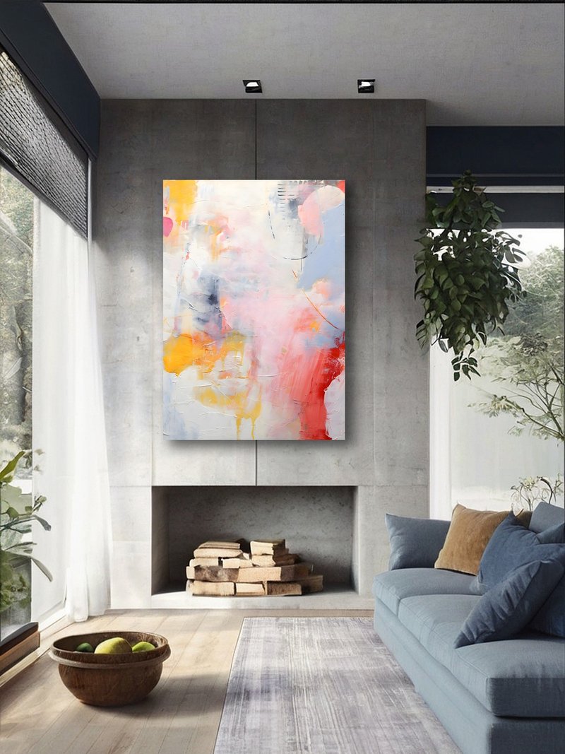 10070 abstract painting-frameless painting | decorative painting | oil painting | hanging painting | interior design | wall decoration - Posters - Other Materials Multicolor