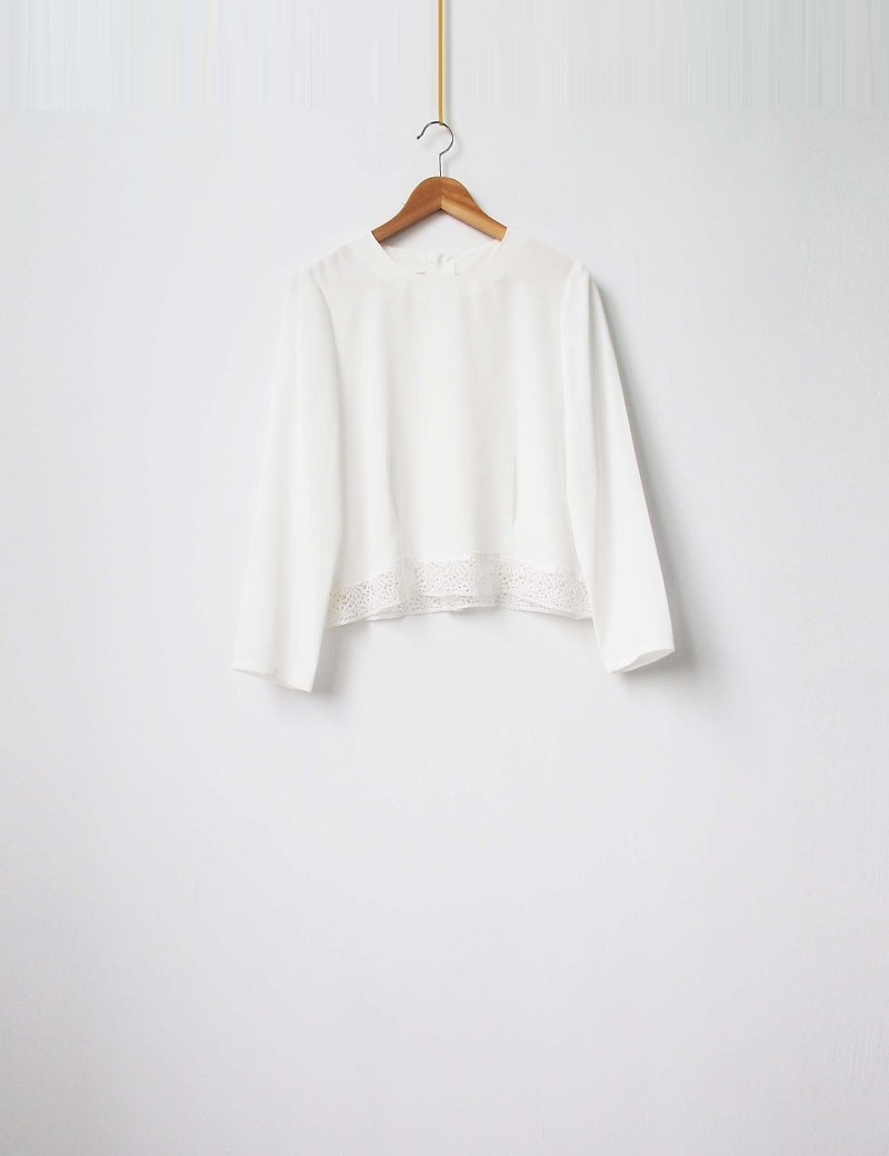 Wahr_ white lace  shirt - Women's Shirts - Other Materials 